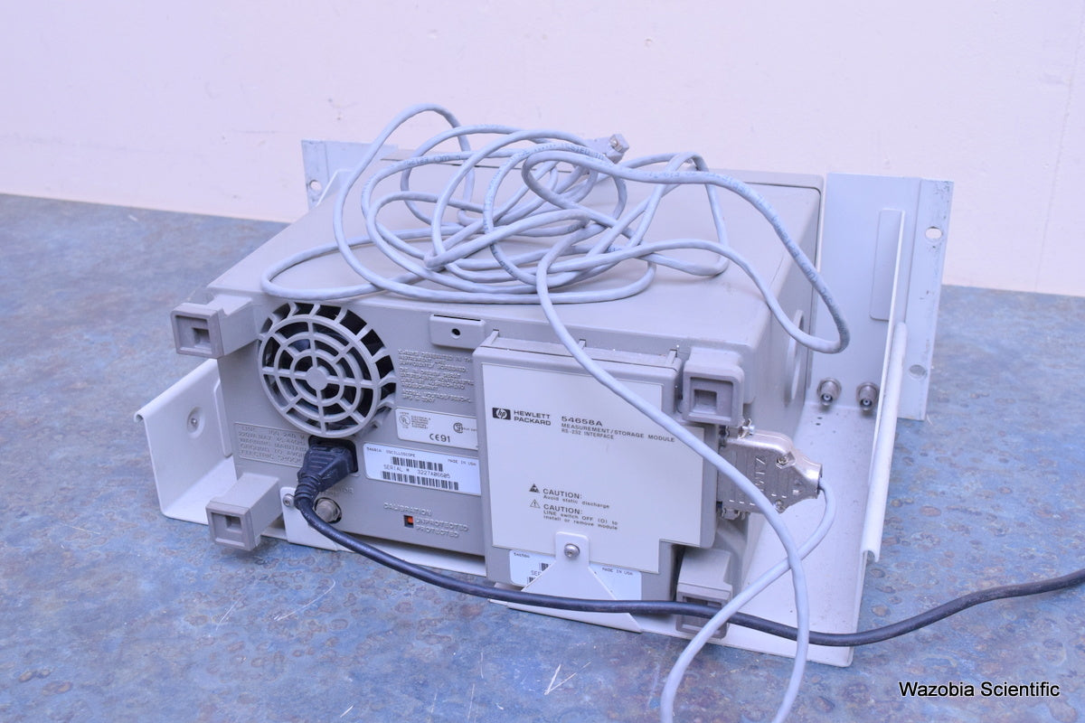 HP HEWLETT PACKARD 54601A OSCILLOSCOPE 100 MHZ 4 CHANNEL WITH 54658A MEASUREMENT