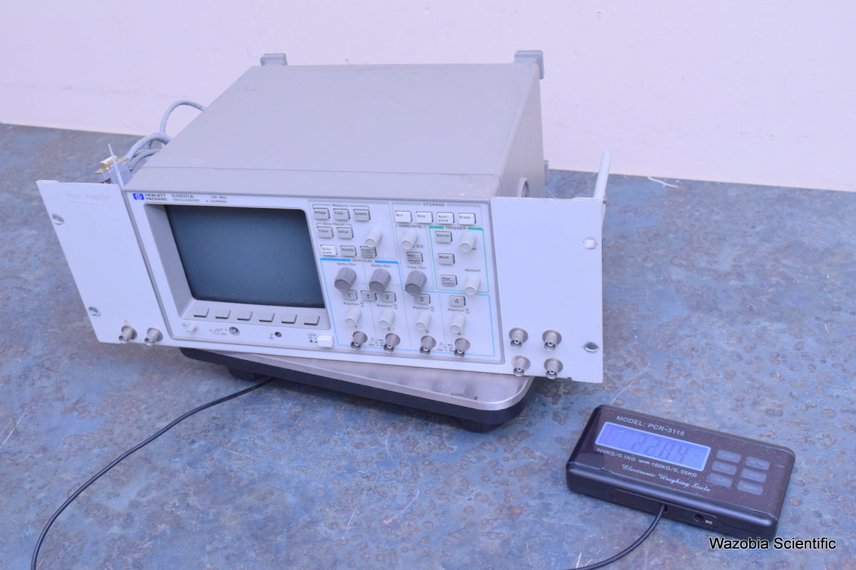 HP HEWLETT PACKARD 54601A OSCILLOSCOPE 100 MHZ 4 CHANNEL WITH 54658A MEASUREMENT