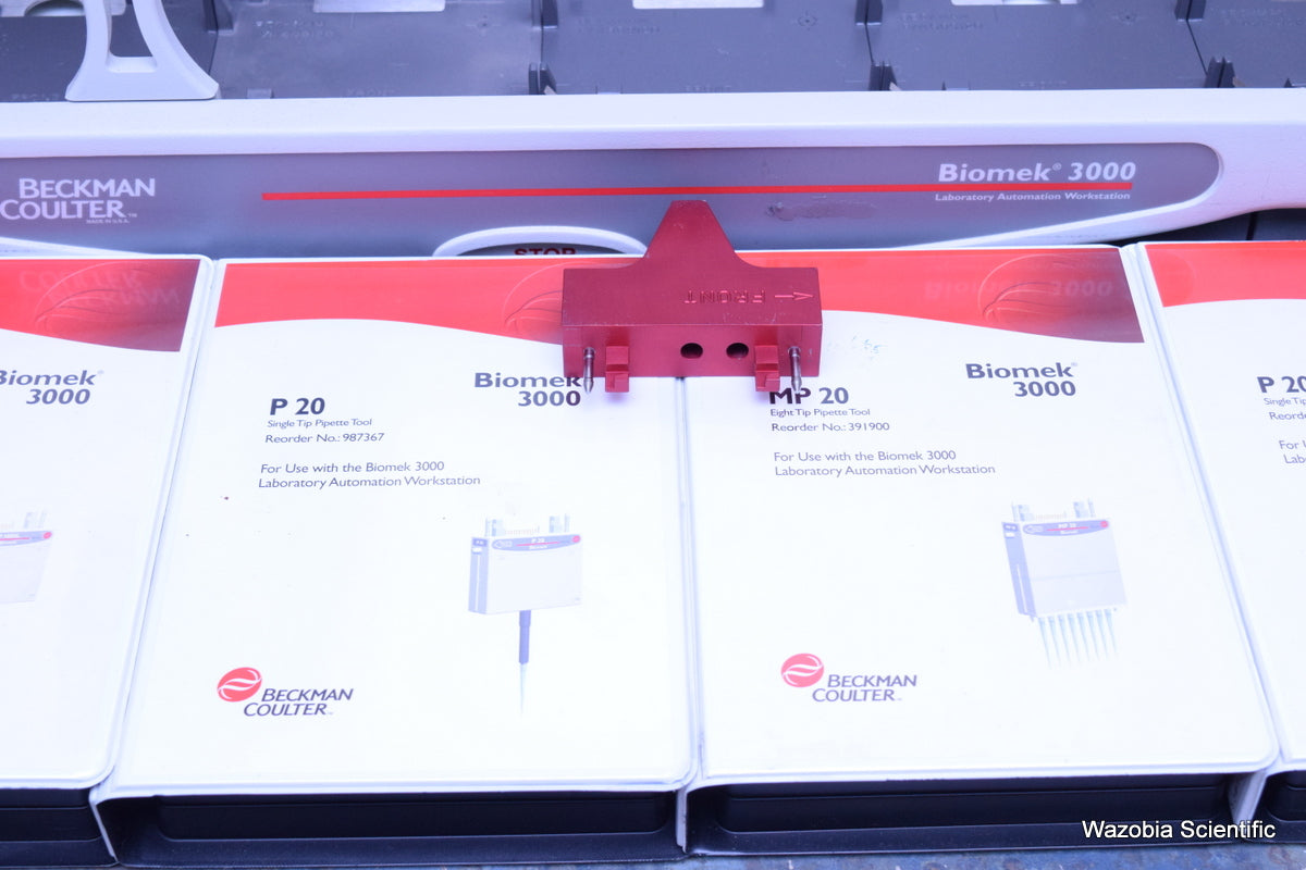 BECKMAN COULTER BIOMEK 3000 LIQUID HANDLING AUTOMATION WORKSTATION P20 MP20 P100