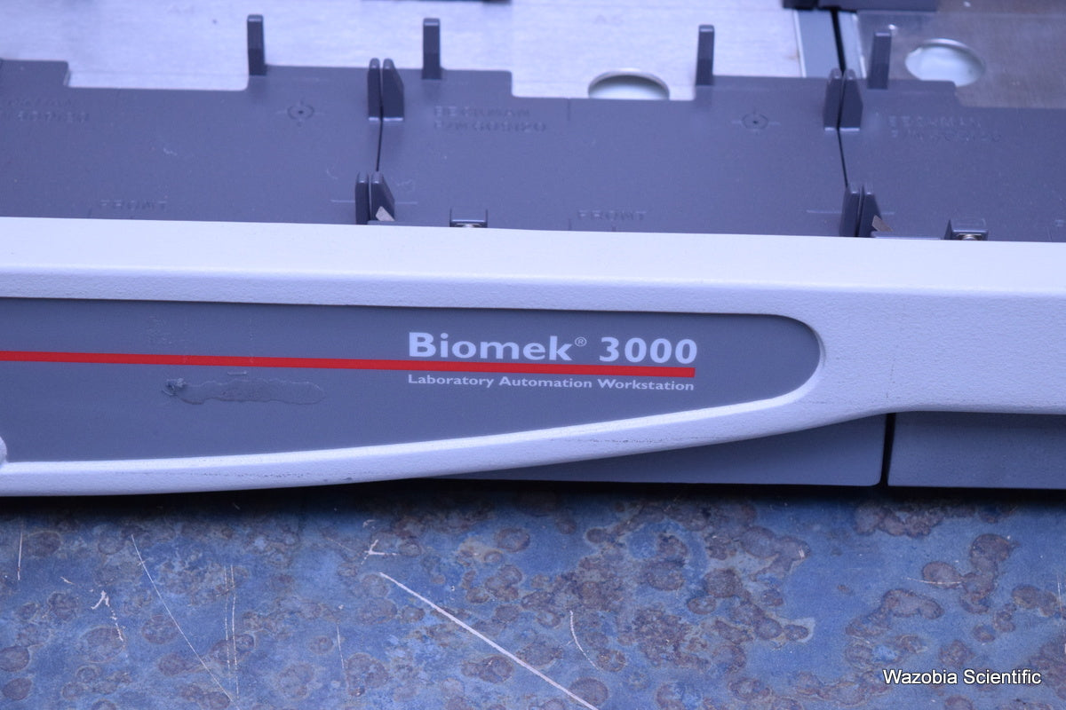BECKMAN COULTER BIOMEK 3000 LIQUID HANDLING AUTOMATION WORKSTATION P20 MP20 P100