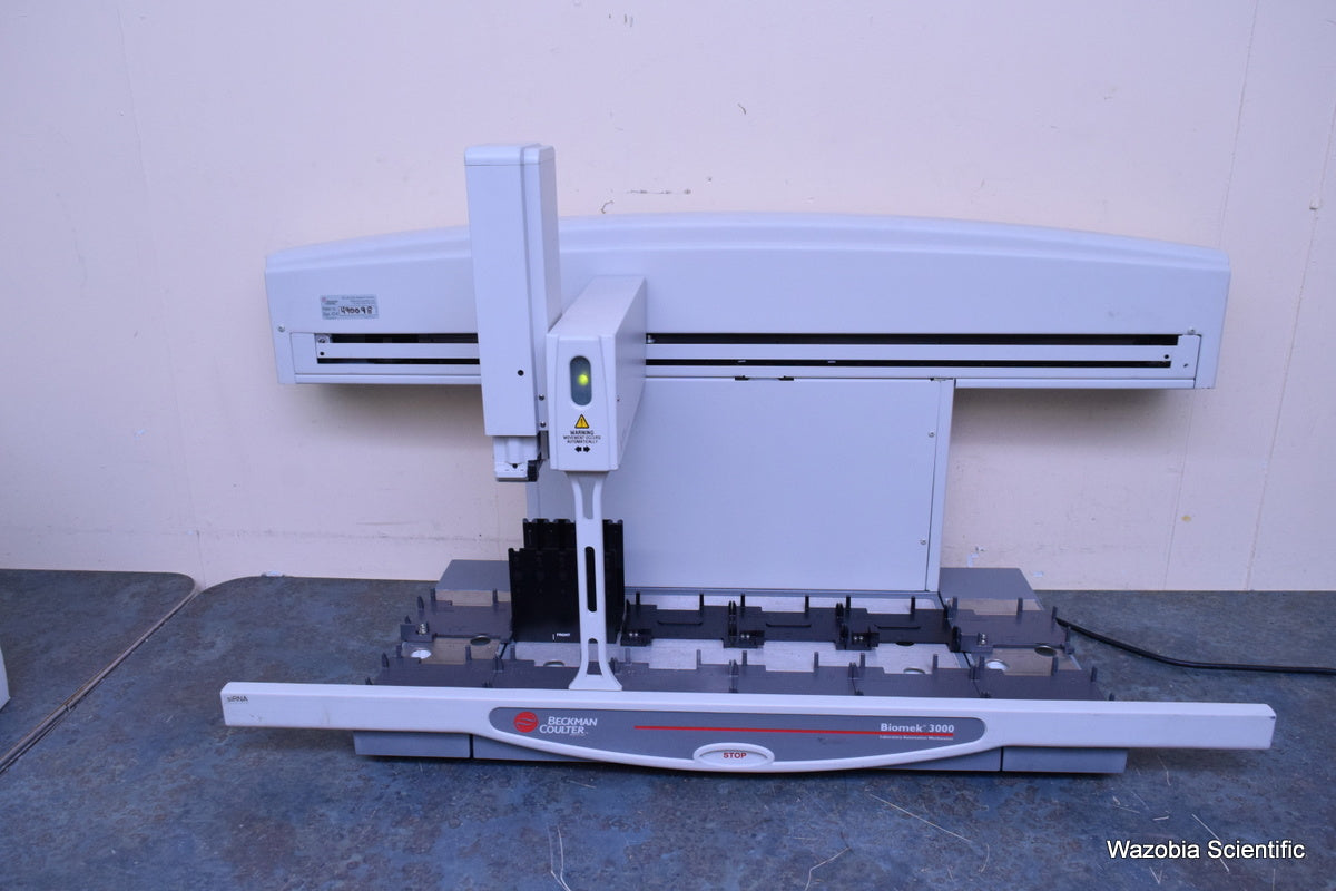 BECKMAN COULTER BIOMEK 3000 LIQUID HANDLING AUTOMATION WORKSTATION P20 MP20 P100