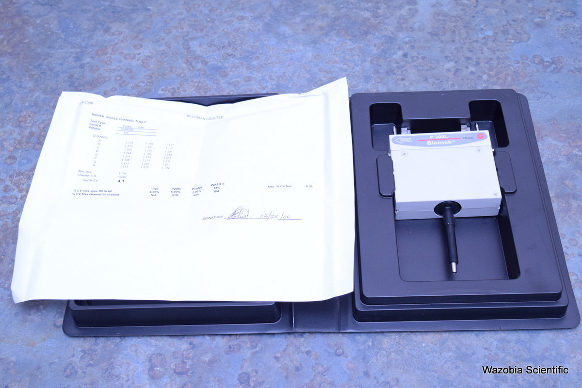 BECKMAN COULTER BIOMEK 3000 P 200L SINGLE TIP PIPETTE TOOL WITH LIQUID LEVEL SEN