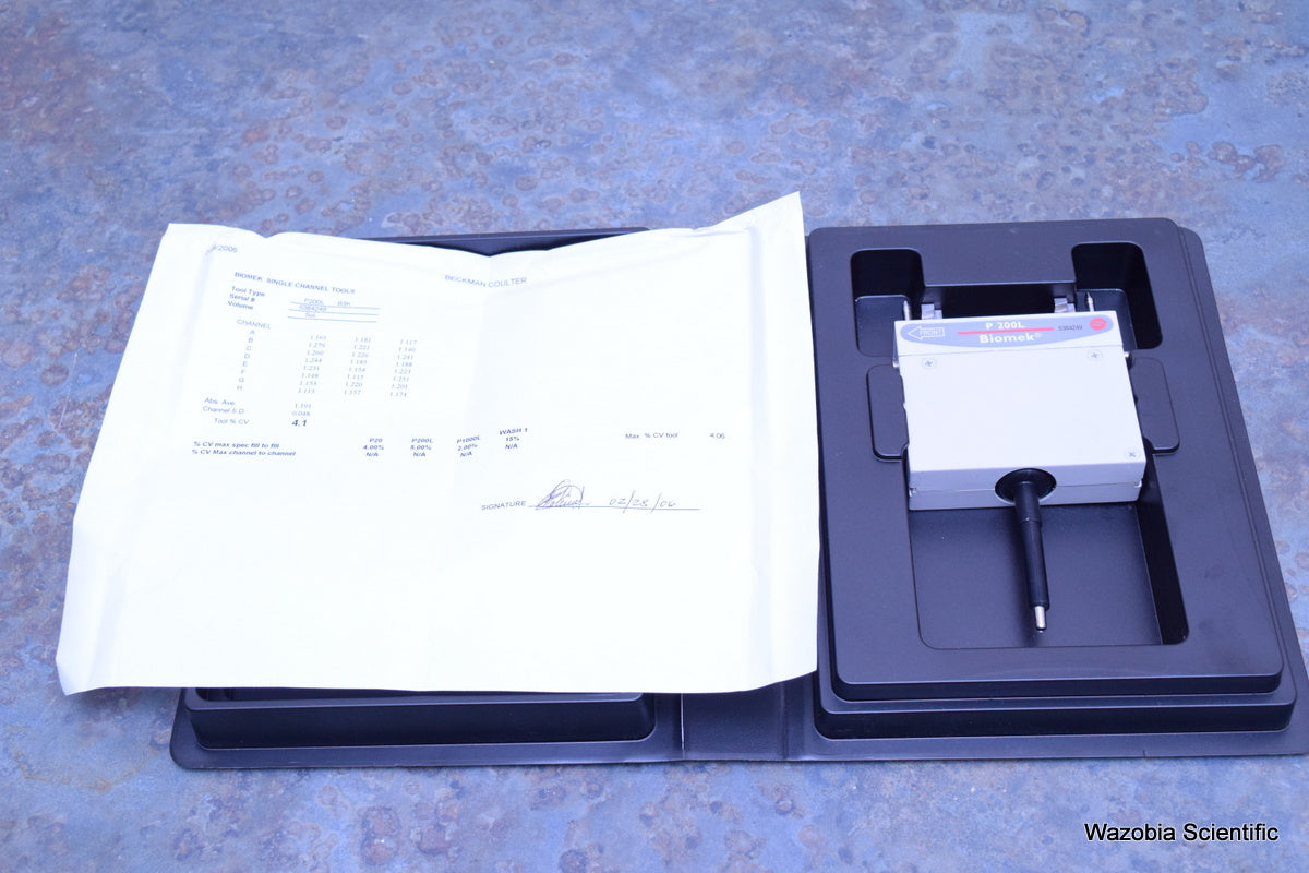 BECKMAN COULTER BIOMEK 3000 P 200L SINGLE TIP PIPETTE TOOL WITH LIQUID LEVEL SEN