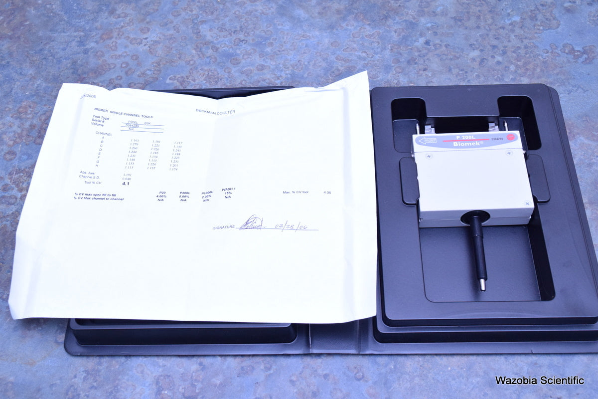 BECKMAN COULTER BIOMEK 3000 P 200L SINGLE TIP PIPETTE TOOL WITH LIQUID LEVEL SEN
