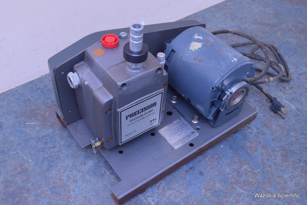 PRECISION VACUUM PUMP MODEL S35  35 1/M (1.23 CFM) 15 MICRON LABORATORY PUMP