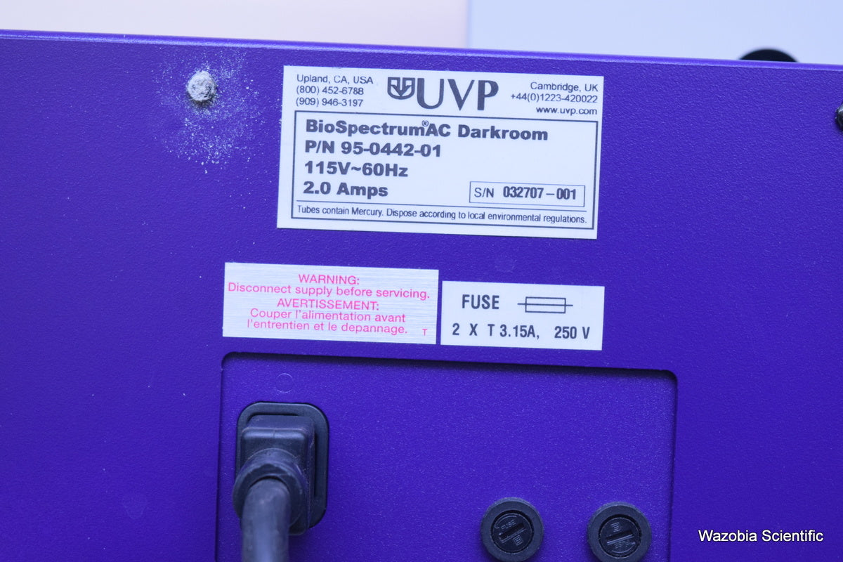 UVP BIOSPECTRUM AC IMAGING SYSTEM WITH GEL HR  6100 SERIES W/LM-26E 97-023