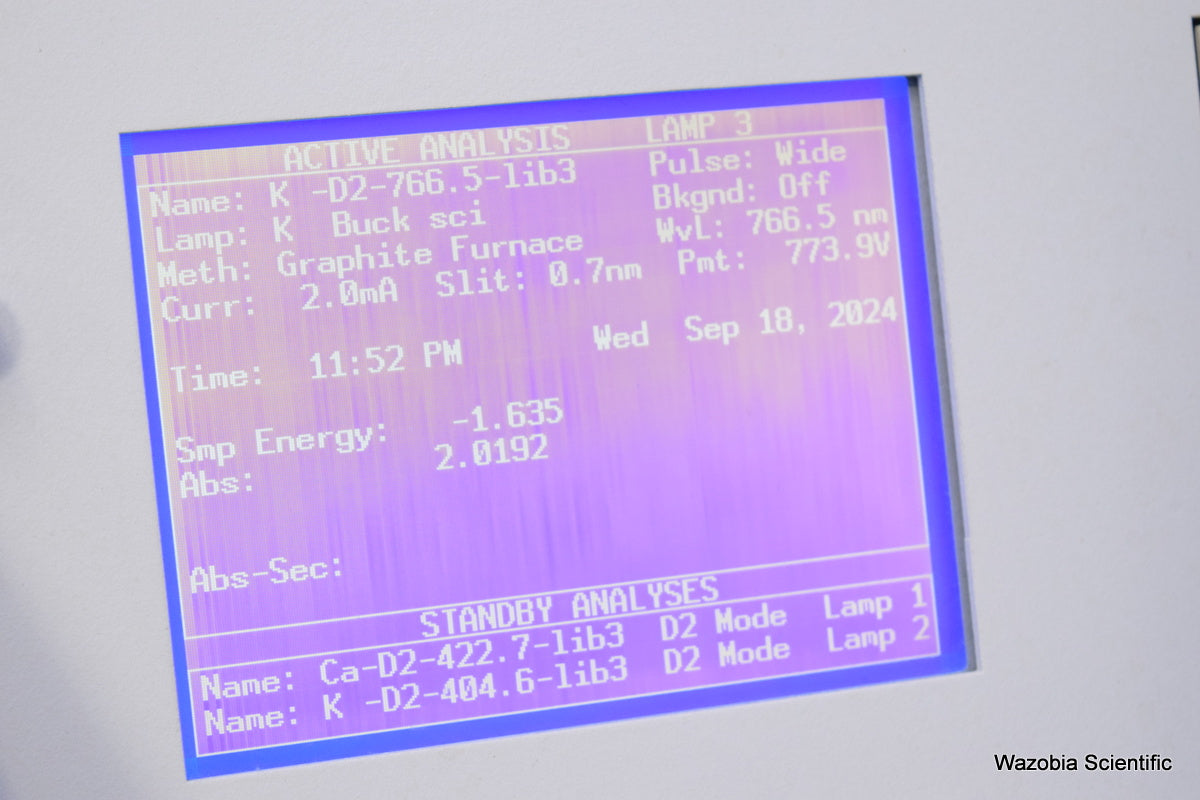 BUCK SCIENTIFIC 210 VGP AAS ATOMIC ABSORPTION SPECTROPHOTOMETER 220-AS & 220-GF