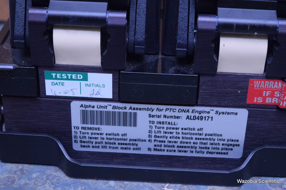 BIO-RAD MJ RESEARCH ALPHA UNIT BLOCK FOR PTC DNA ENGINE SYSTEMS DUAL 48 WELL