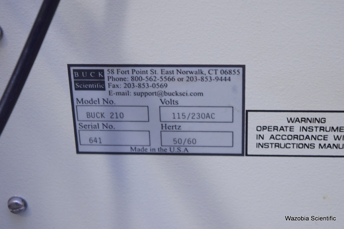 BUCK SCIENTIFIC 210 VGP AAS ATOMIC ABSORPTION SPECTROPHOTOMETER 220-AS & 220-GF