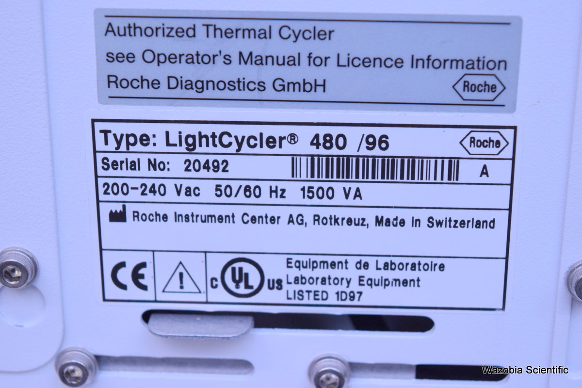 ROCHE LIGHTCYCLER 480 480/96 THERMOCYCLER 384 THERMAL CYCLER