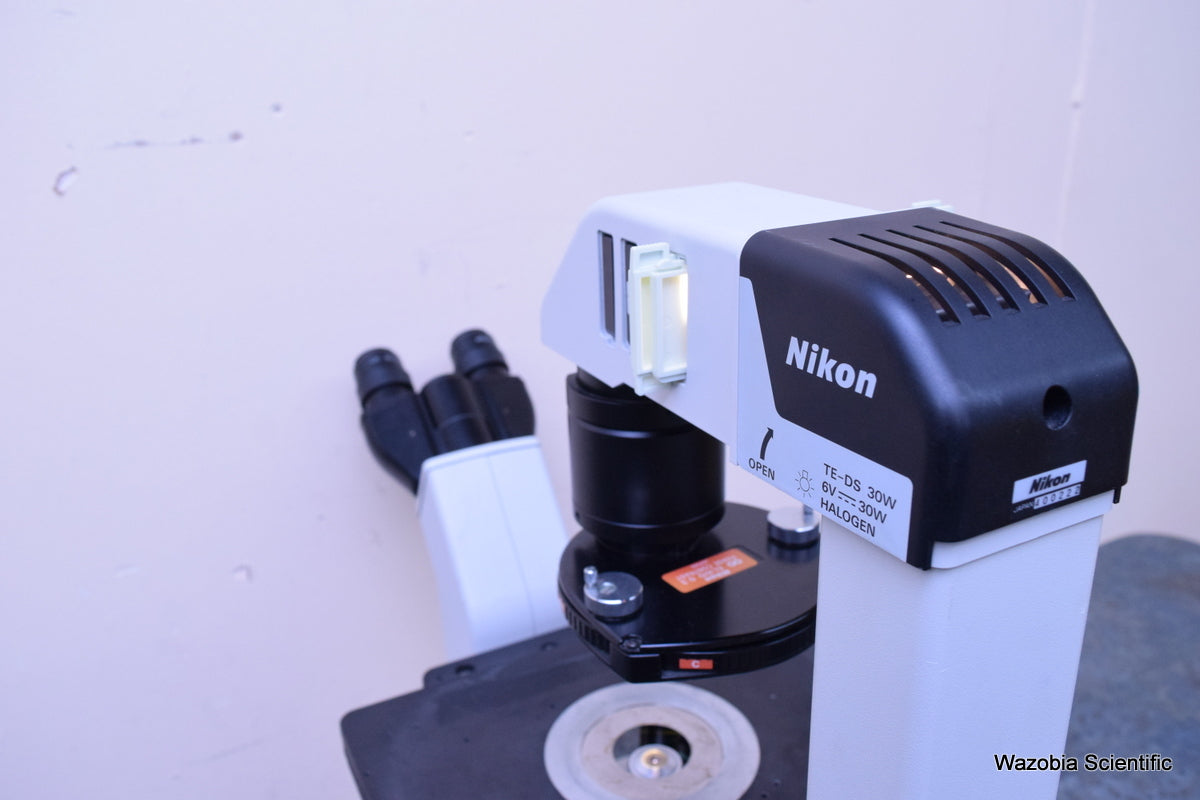 NIKON ECLIPSE TE200 INVERTED MICROSCOPE 40X ELWD PLAN FLOUR  10X 20X