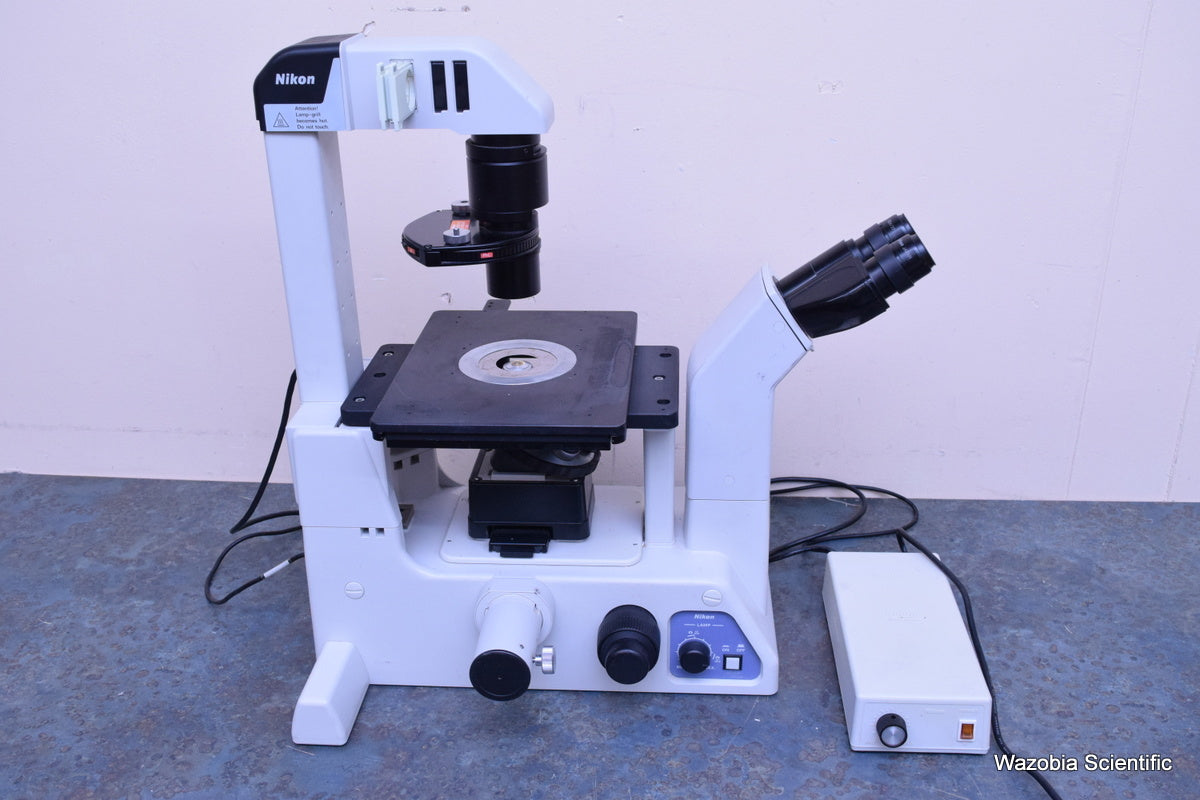 NIKON ECLIPSE TE200 INVERTED MICROSCOPE 40X ELWD PLAN FLOUR  10X 20X