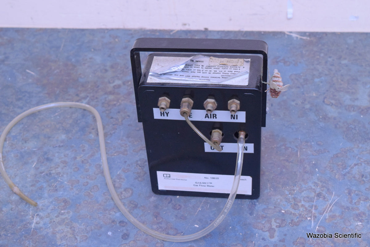 GASMET GAS FLOW METER 15 PSIG MAX 18630