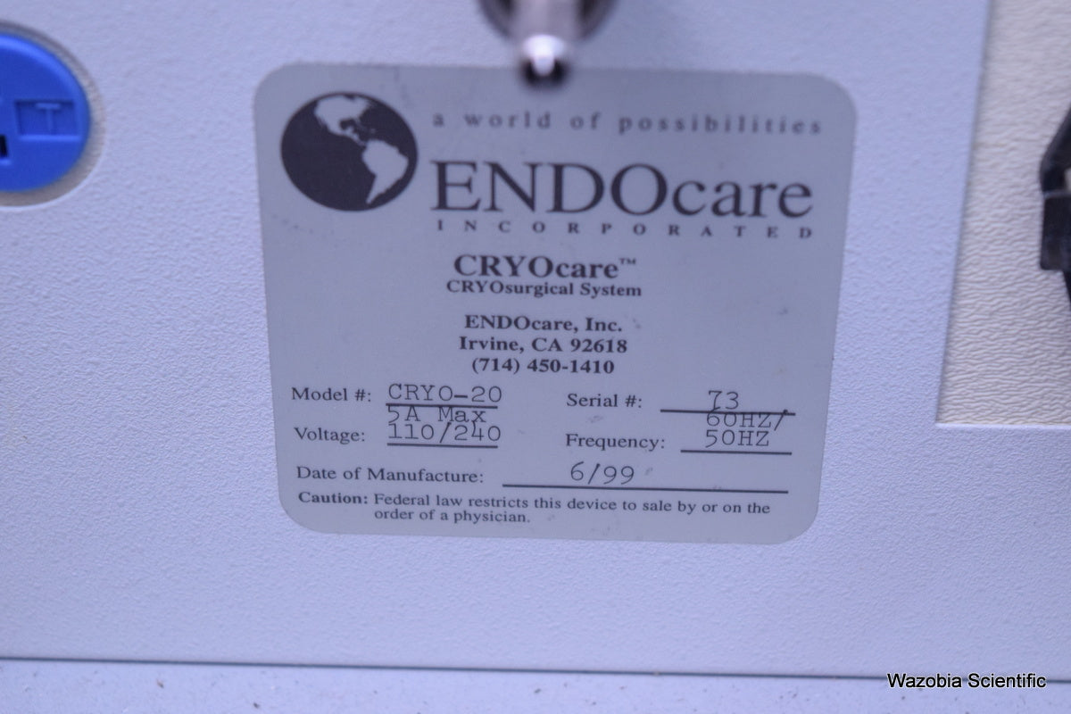 ENDOCARE CRYOCARE CRYOSURGICAL SYSTEM CRYO-20 CRYOABLATION