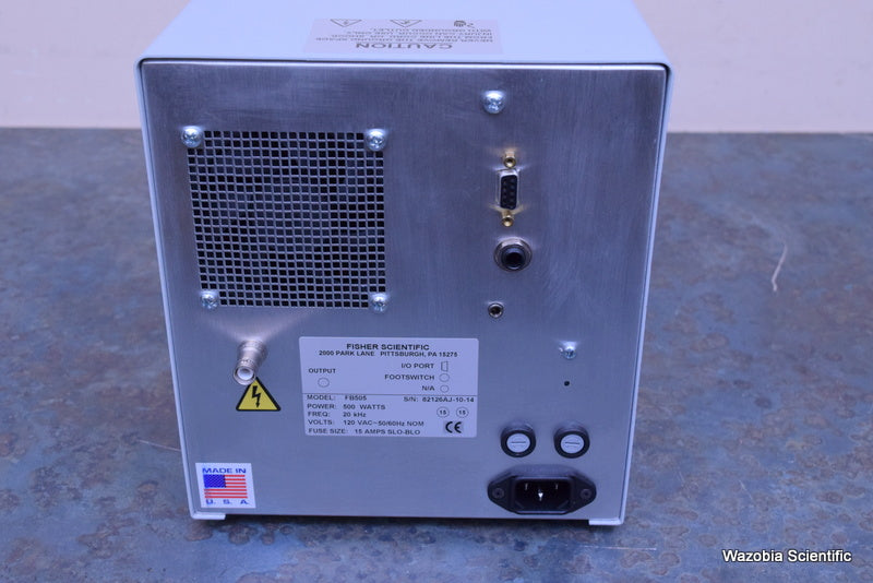 FISHER SCIENTIFIC DISMEMBRATOR- HOMOGENIZER MODEL FB505