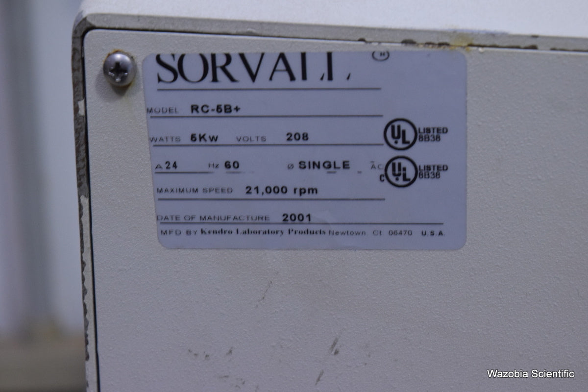 SORVALL RC5B PLUS HIGH SPEED REFRIGERATED FLOOR CENTRIFUGE RC-5B+