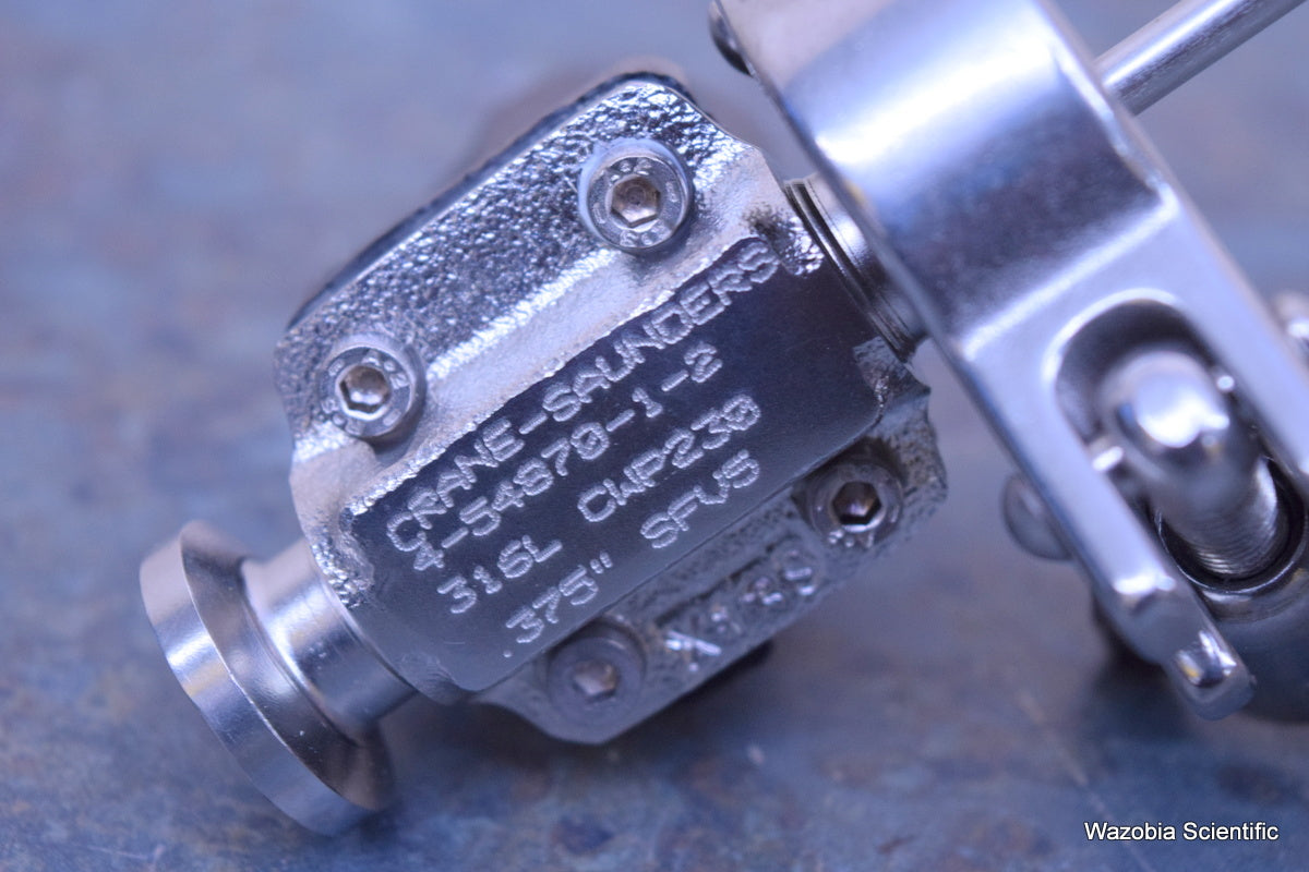 NEW BRUNSWICK  VESSEL VALVE CRANE-SAUNDERS 4-54870-1-2 316L CWP230 375" SFV5
