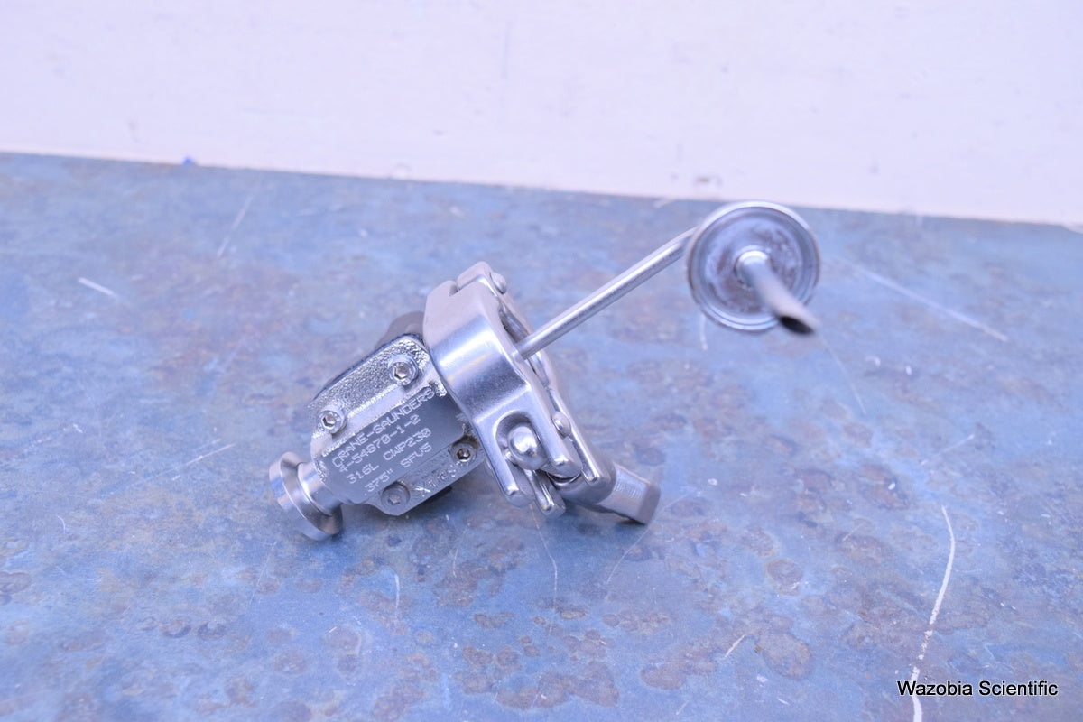 NEW BRUNSWICK  VESSEL VALVE CRANE-SAUNDERS 4-54870-1-2 316L CWP230 375" SFV5