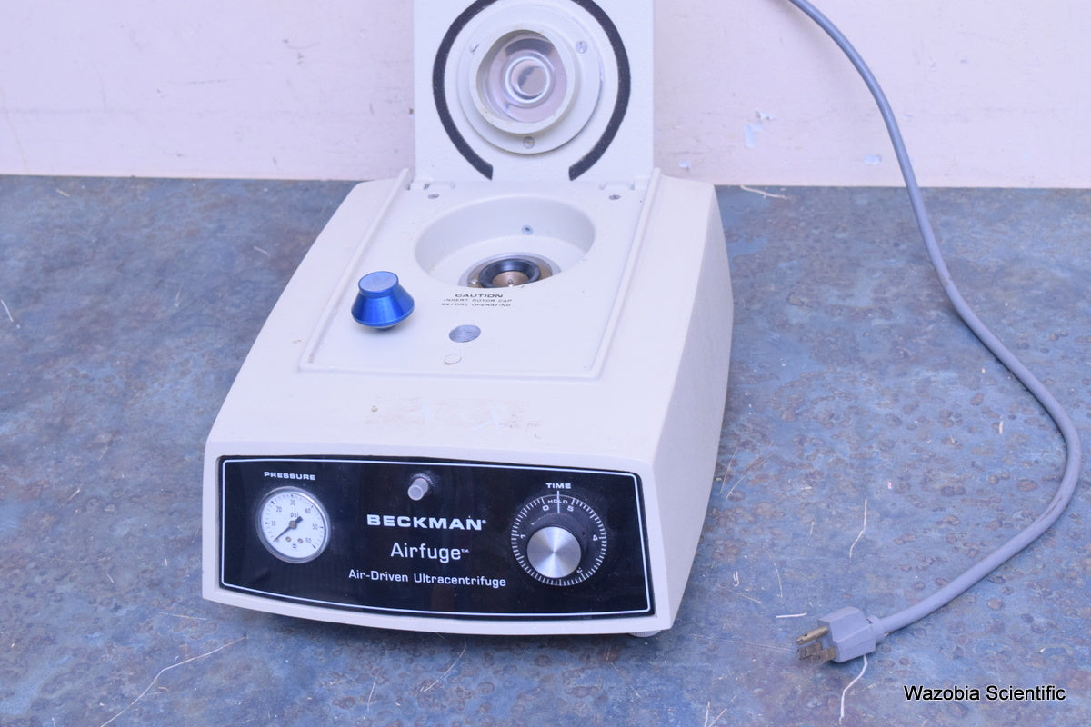 BECKMAN AIR ULTRACENTRIFUGE AIRFUGE LABORATORY CENTRIFUGE WITH ROTOR  340400