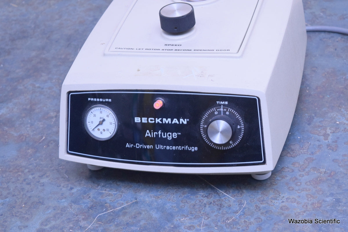 BECKMAN AIR ULTRACENTRIFUGE AIRFUGE LABORATORY CENTRIFUGE WITH ROTOR  340400