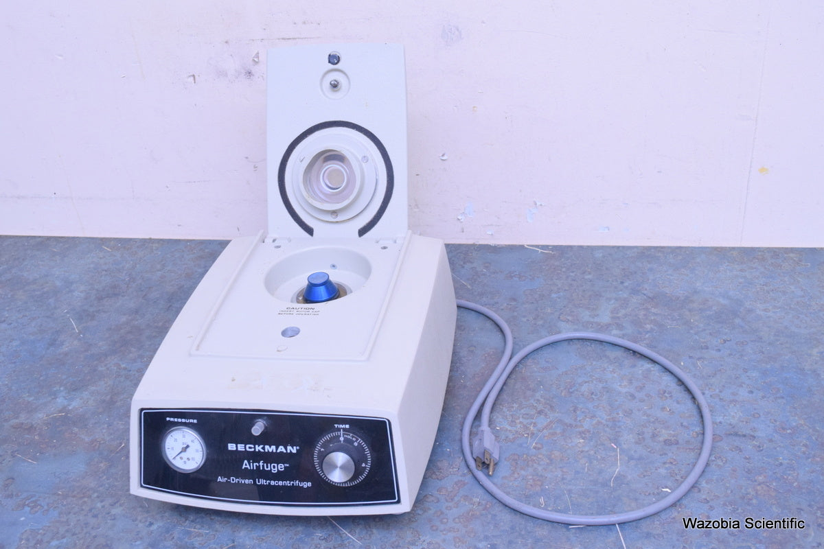 BECKMAN AIR ULTRACENTRIFUGE AIRFUGE LABORATORY CENTRIFUGE WITH ROTOR  340400