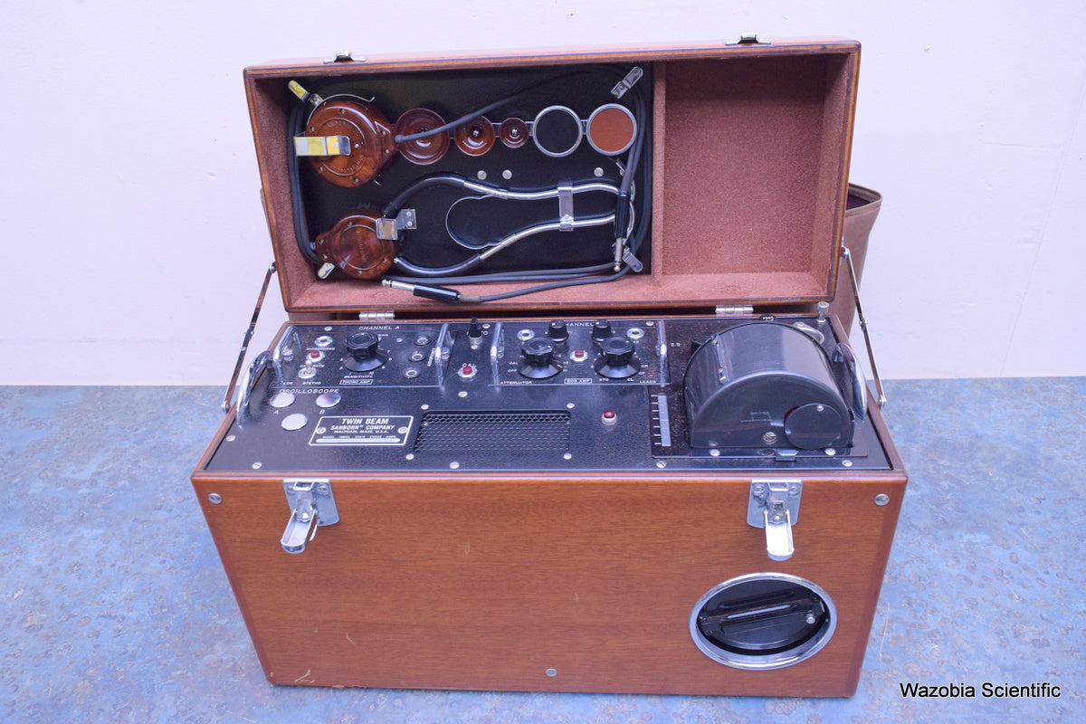 SANBORN COMPANY TWIN BEAM MODEL 62 ELECTROCARDIOGRAPH OSCILLOSCOPE VINTAGE