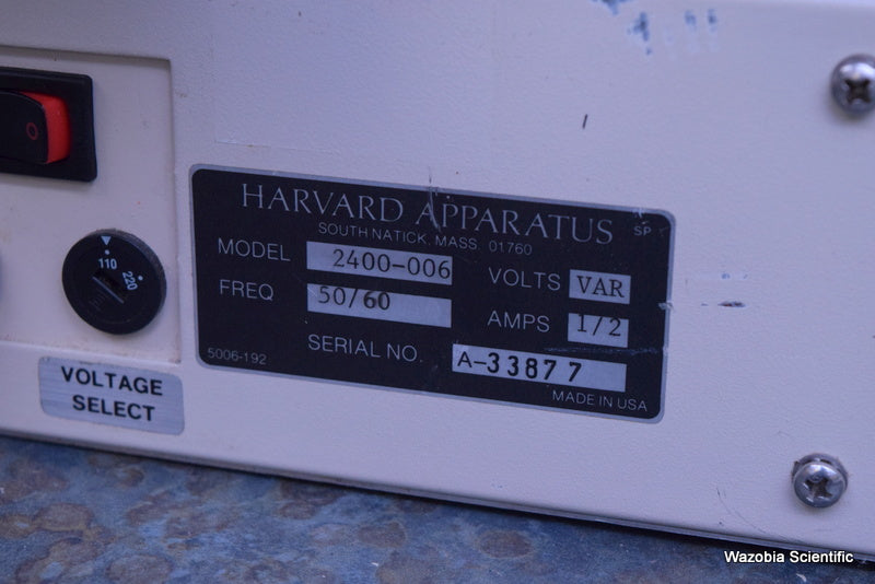 HARVARD APPARATUS 22 55-5920 MULTISYRINGE SYRINGE INFUSION PUMP