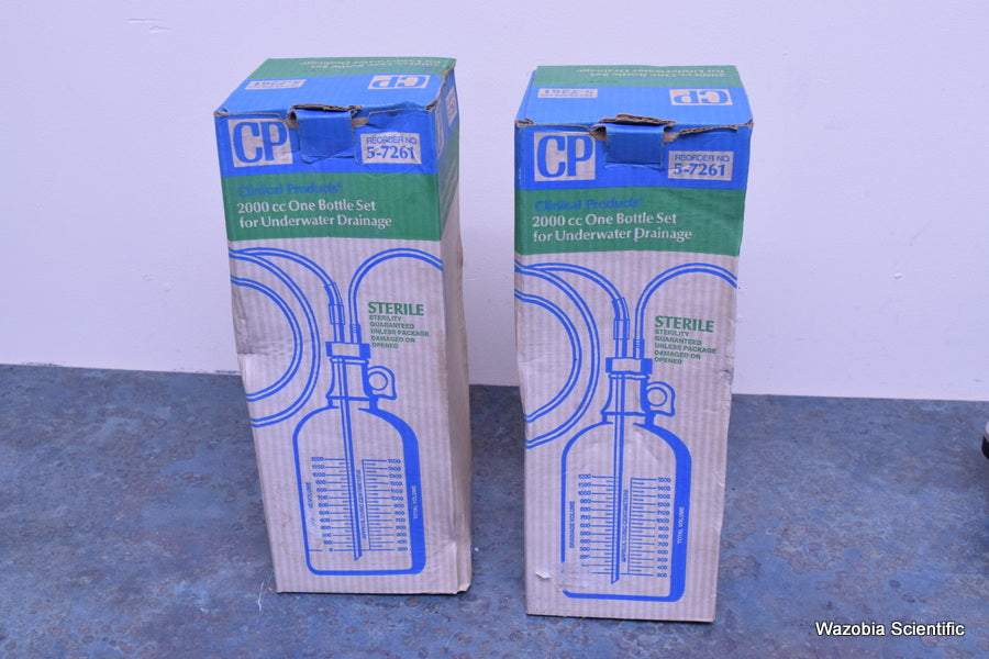 LOT OF 2 NEW CLINICAL PRODUCTS 2000 CC ONE BOTTLE SET FOR UNDERWATER DRAINGAGE