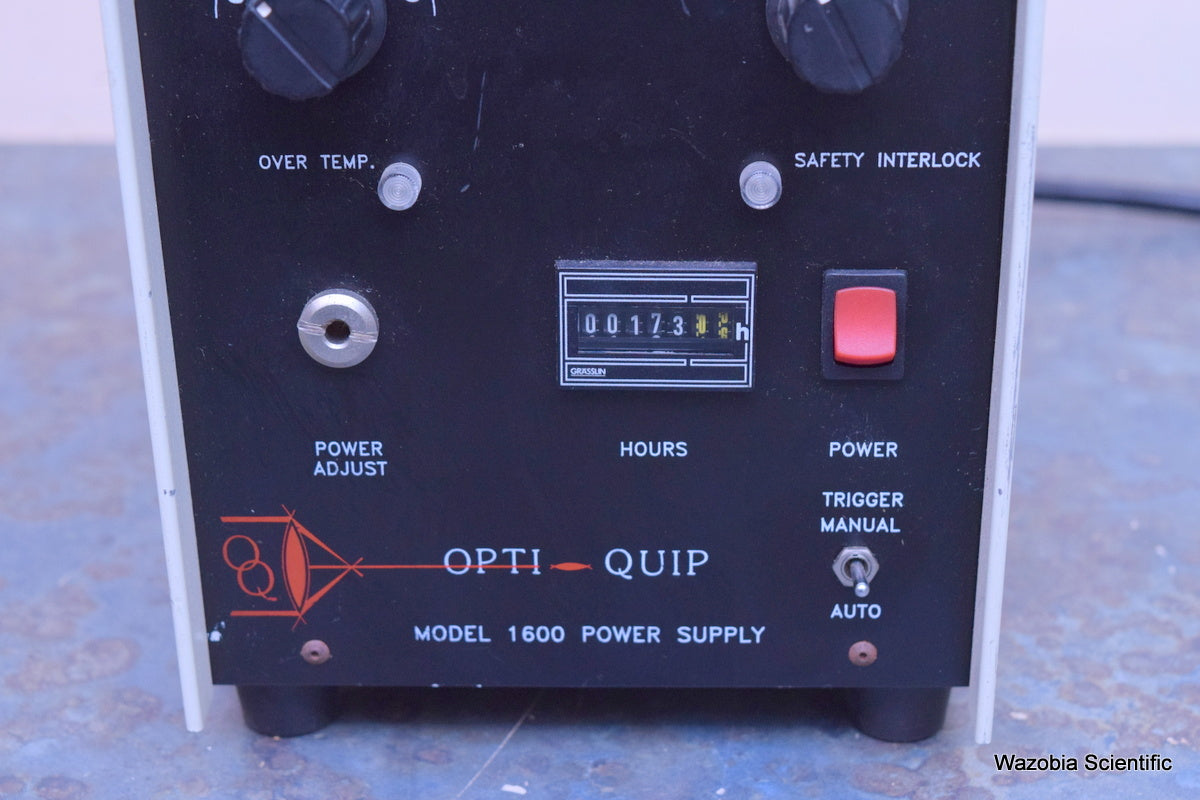 OPTI-QUIP MODEL 1600 MICROSCOPE LIGHT SOURCE POWER SUPPLY 1605-XT ITS