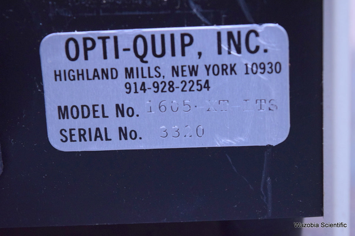 OPTI-QUIP MODEL 1600 MICROSCOPE LIGHT SOURCE POWER SUPPLY 1605-XT ITS