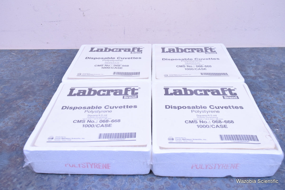 LABCRAFT DISPOSABLE CUVETTES POLYSTYRENE CMS 068-668 SQUARE 4.5 ML  100/PK