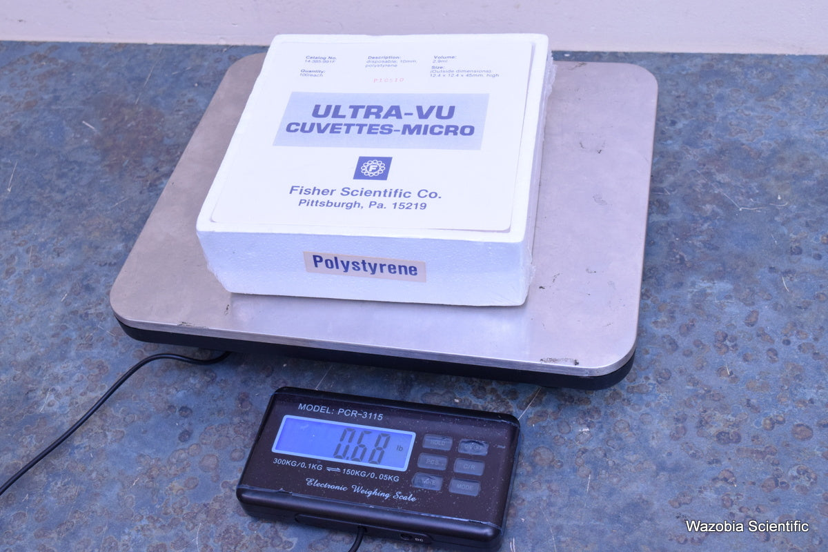 FISHER SCIENTIFIC ULTRA-VU CUVETTES-MICRO 14-385-991F 100 PCS