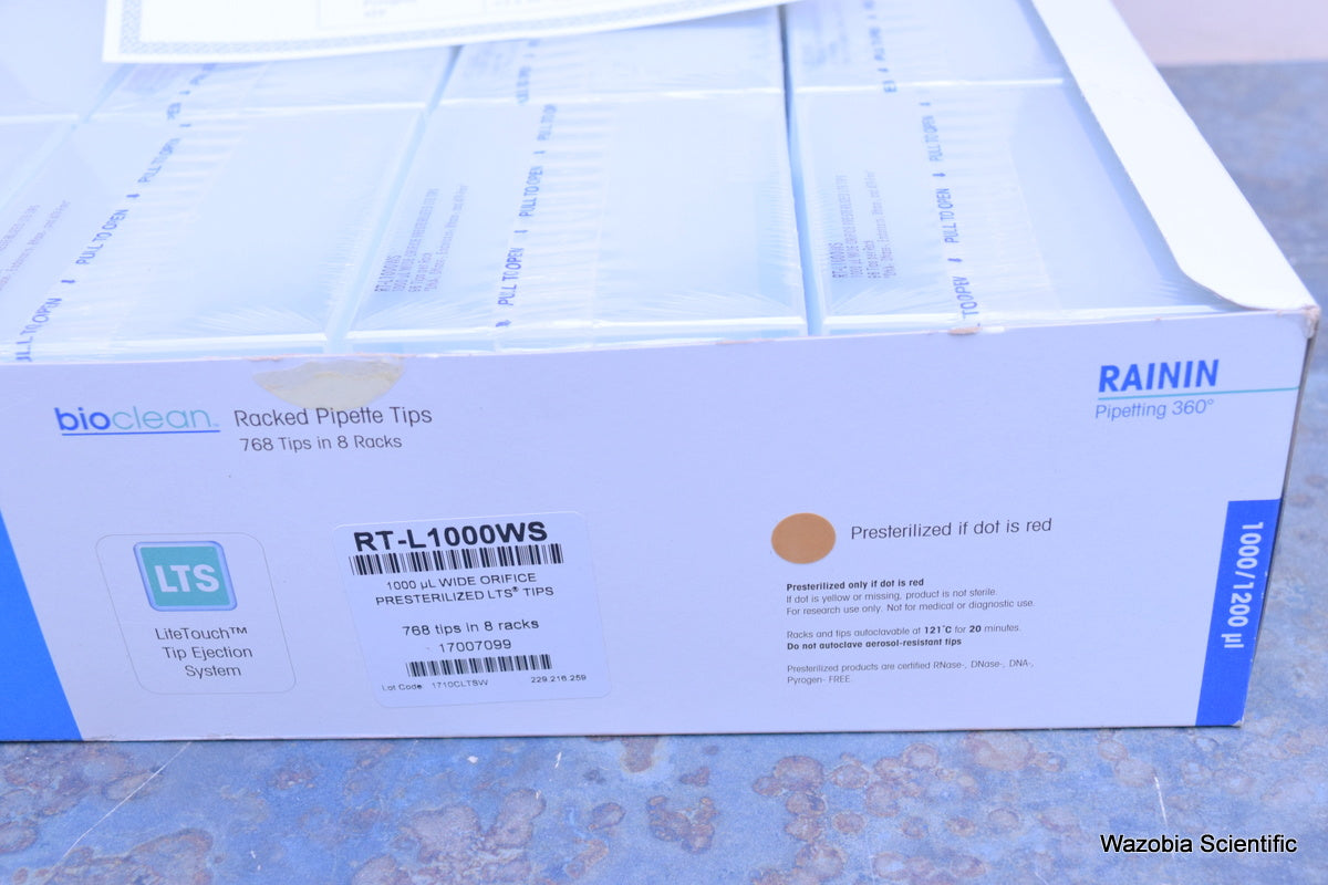 RAININ METLER TOLEDO RT-L1000WS 1000 UL WIDE ORIFICE PRESTERILIZED LTS TIPS