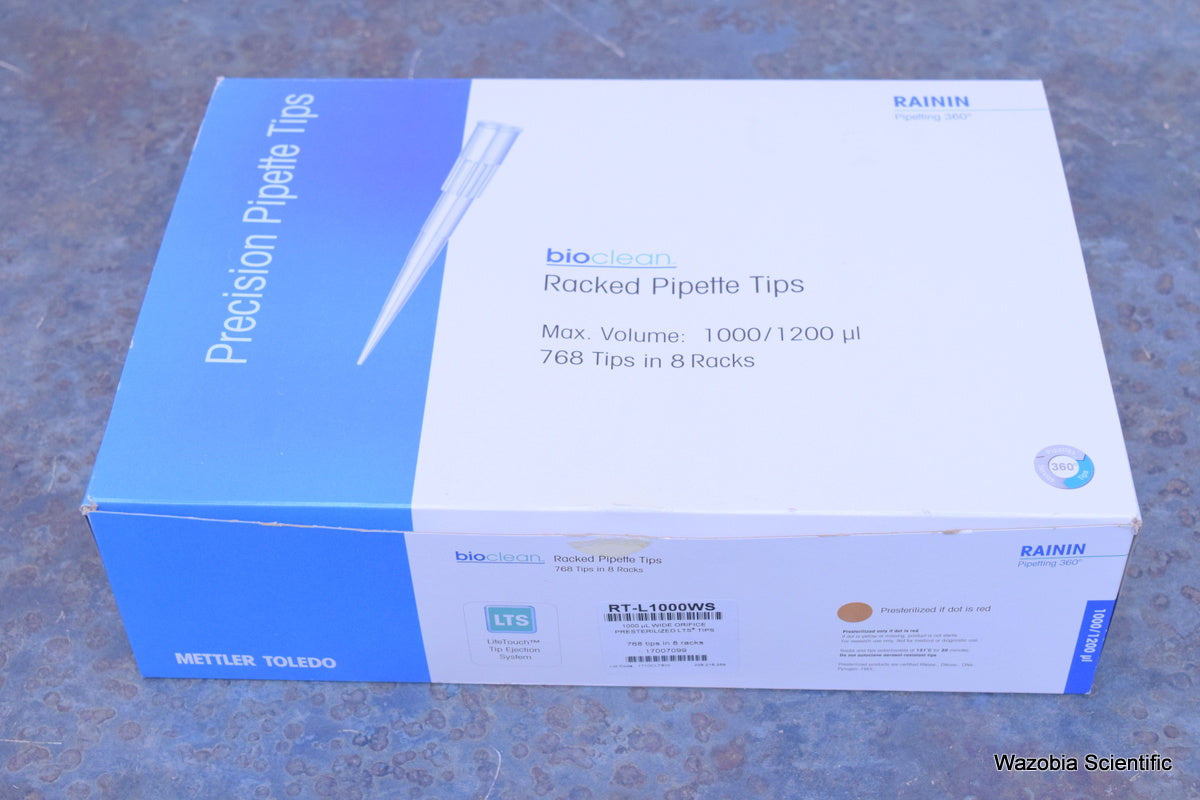 RAININ METLER TOLEDO RT-L1000WS 1000 UL WIDE ORIFICE PRESTERILIZED LTS TIPS