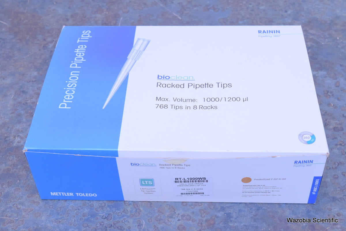 RAININ METLER TOLEDO RT-L1000WS 1000 UL WIDE ORIFICE PRESTERILIZED LTS TIPS