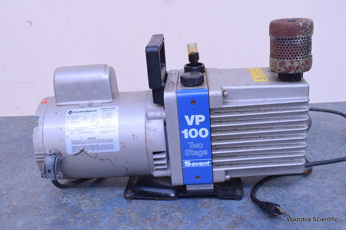 SAVANT HIGH VACUUM PUMP VP 100 TWO STAGE  LABORATORY PUMP