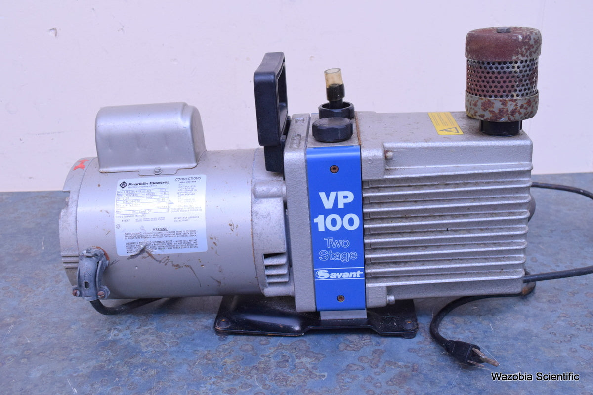 SAVANT HIGH VACUUM PUMP VP 100 TWO STAGE  LABORATORY PUMP