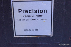 PRECISION VACUUM PUMP MODEL D 150 150 I/M (5.3 CFM) 0.1 MICRON GE MOTOR 5KC47SG1