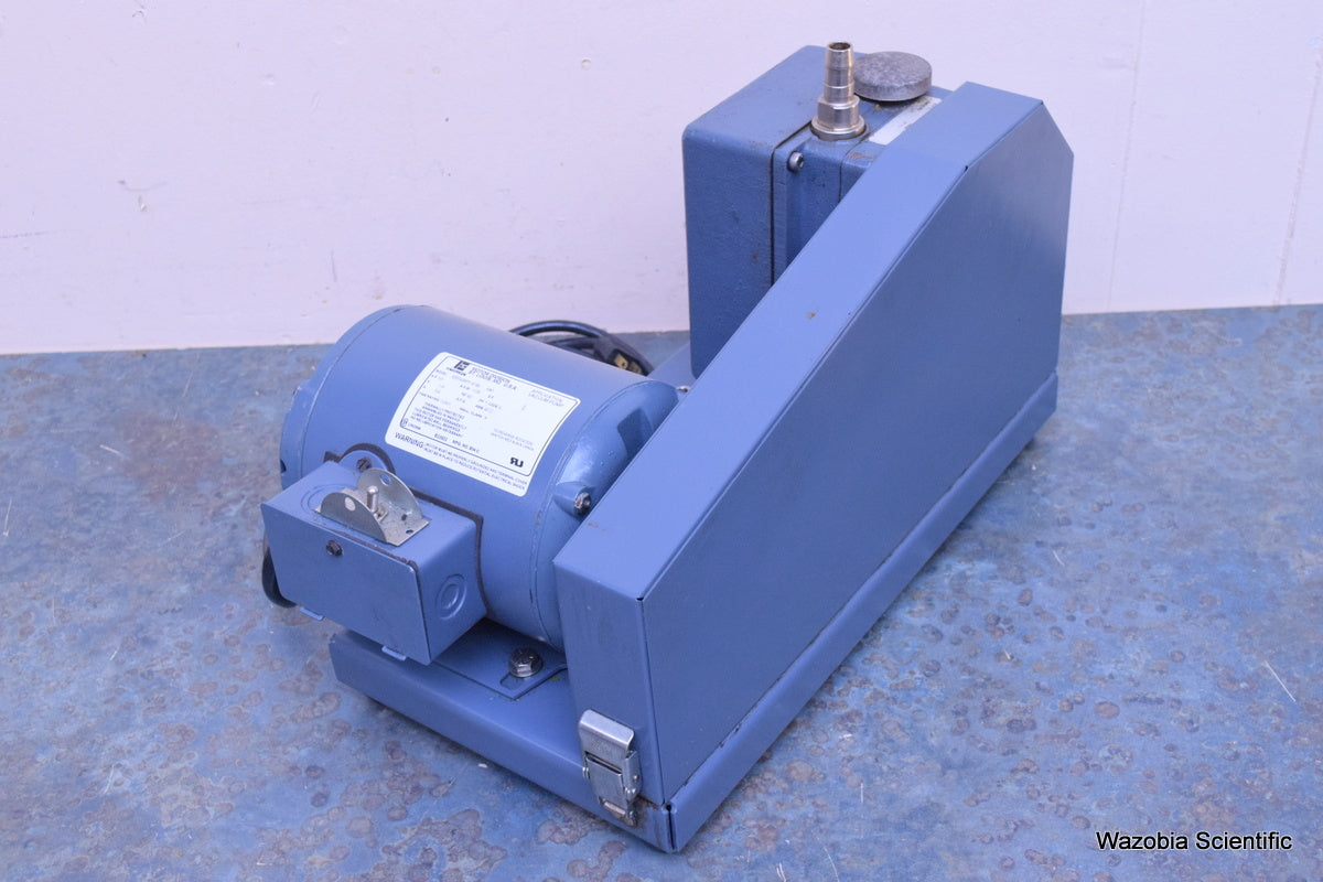 WELCH 1399 DUOSEAL LABORATORY VACUUM PUMP  W/ EMERSON S55NXMPF-6788 MOTOR 1/3 HP