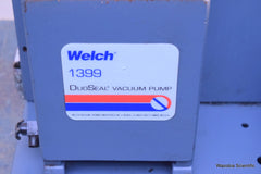 WELCH 1399 DUOSEAL LABORATORY VACUUM PUMP  W/ EMERSON S55NXMPF-6788 MOTOR 1/3 HP