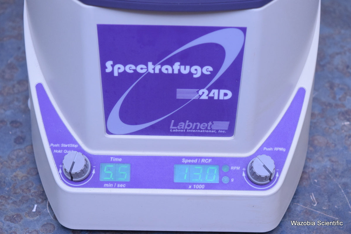 LABNET SPECTRAFUGE 24D LABORATORY CENTRIFUGE C2400-P WITH ROTOR