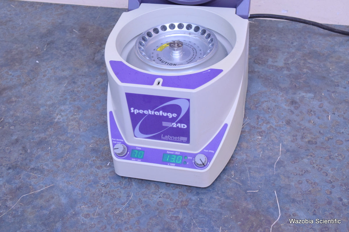 LABNET SPECTRAFUGE 24D LABORATORY CENTRIFUGE C2400-P WITH ROTOR