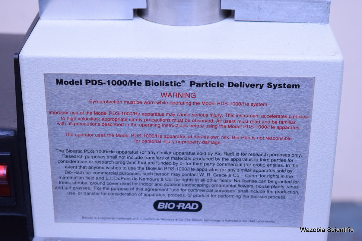 BIO-RAD BIOLISTIC PDS-1000/HE PARTICLE DELIVERY SYSTEM