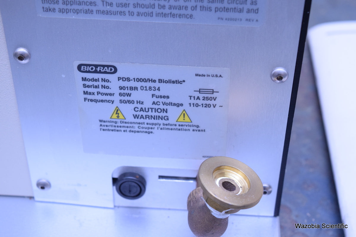 BIO-RAD BIOLISTIC PDS-1000/HE PARTICLE DELIVERY SYSTEM