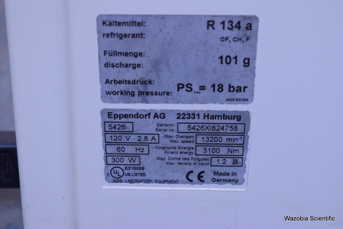 EPPENDORF 5415R 5415 LABORATORY CENTRIFUGE WITH F45-24-11 ROTOR