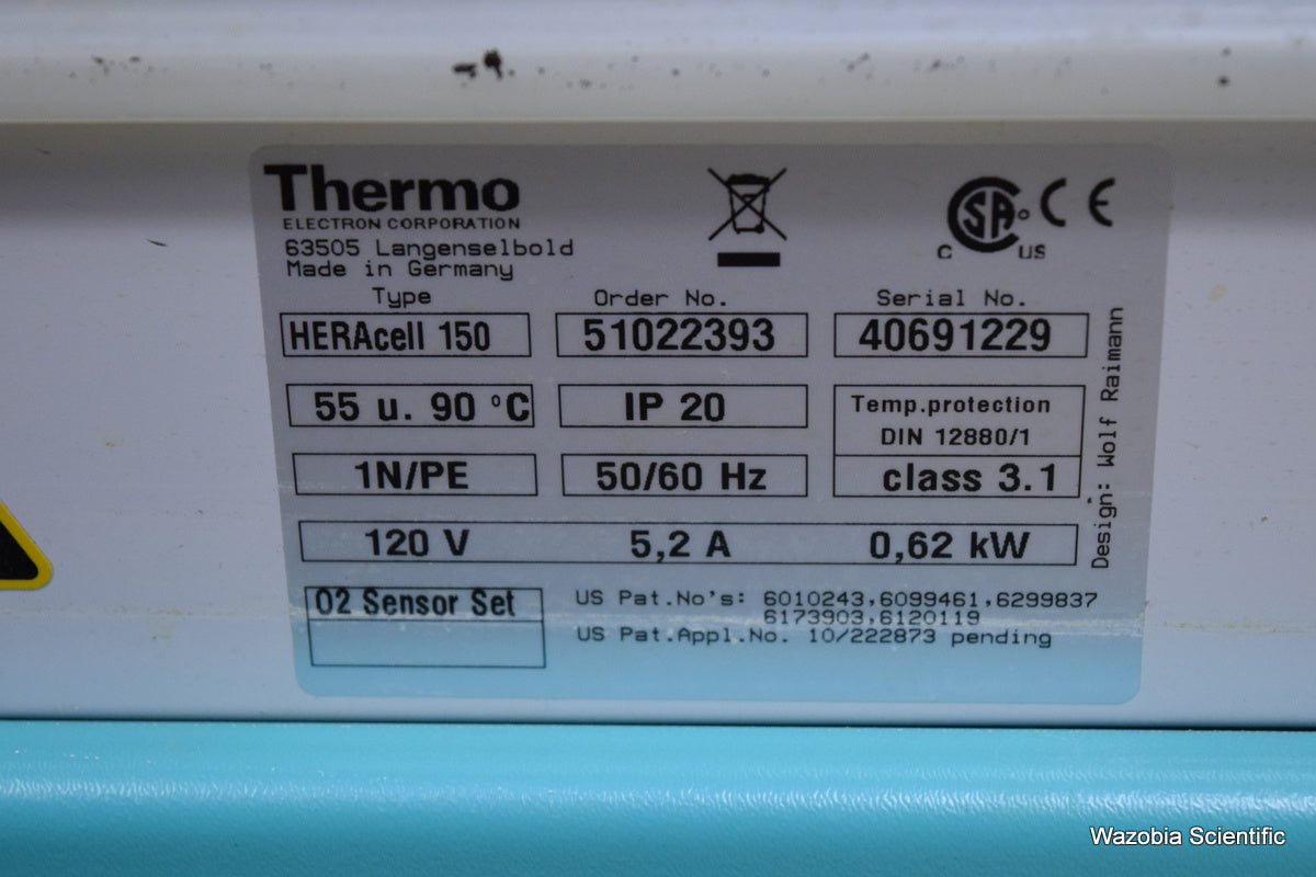 THERMO ELECTRON HERAEUS HERA CELL 150 CO2 INCUBATOR