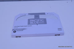 PACIFIC BLUE BASIC 1/2-FOLD TOILET SEAT COVER BY GP PRO, LOT OF 20