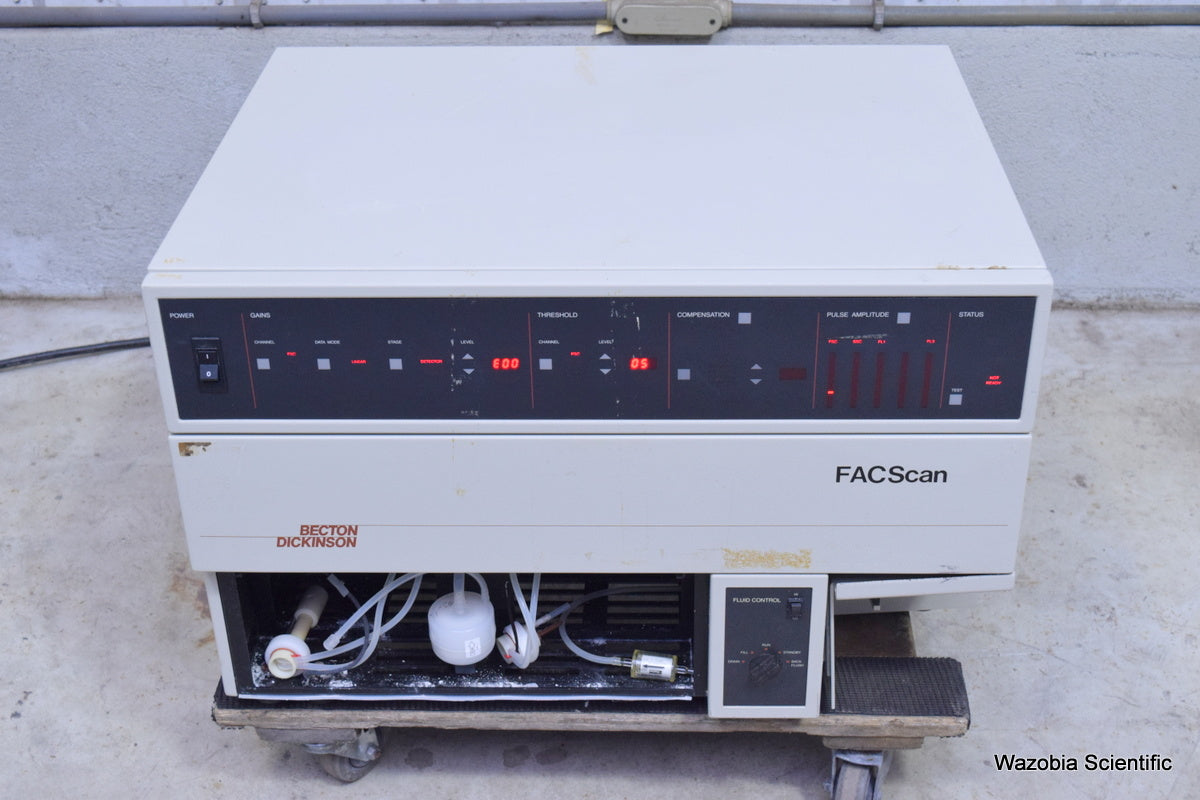 BD BECTON DICKINSON FACSCAN FLUORESCENCE ACTIVATED CELL ANALYZER WITH DETECTORS