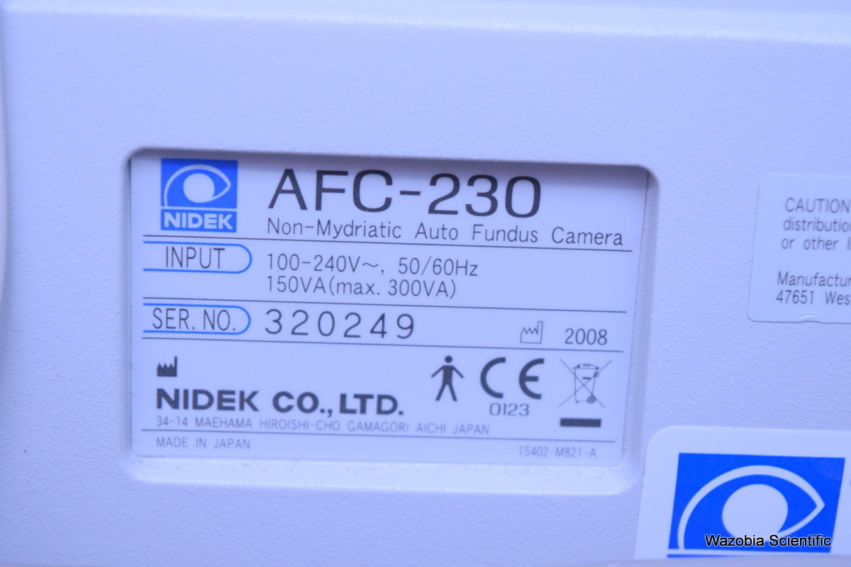 NIDEX AFC-230 NON-MYDRIATIC AUTO FUNDUS CAMERA