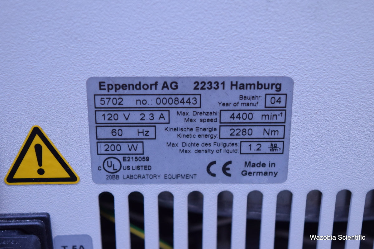 EPPENDORF 5072 LABORATORY CENTRIFUGE